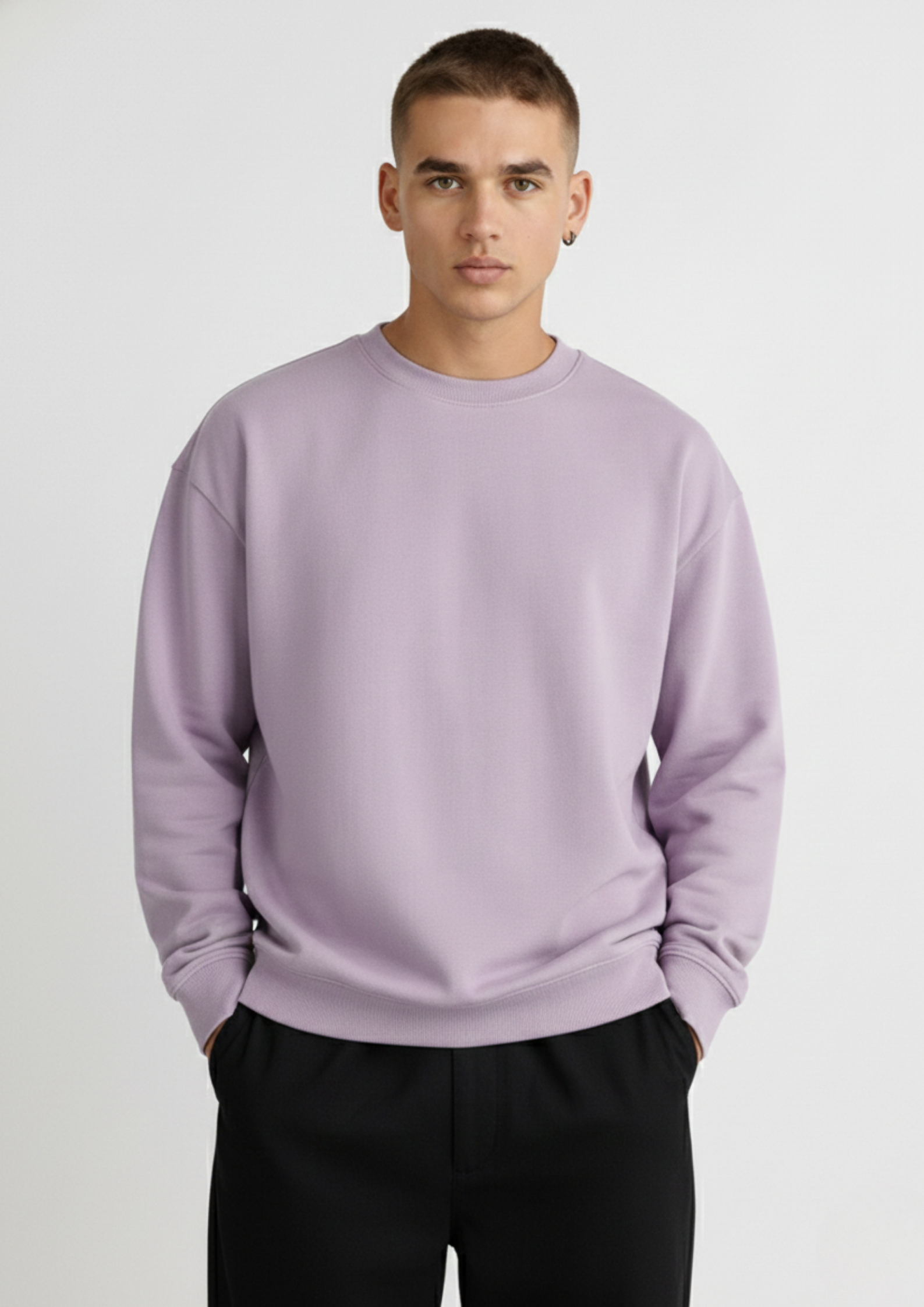 Unifringe Premium solid Fleece Sweatshirt for Men – Lavender