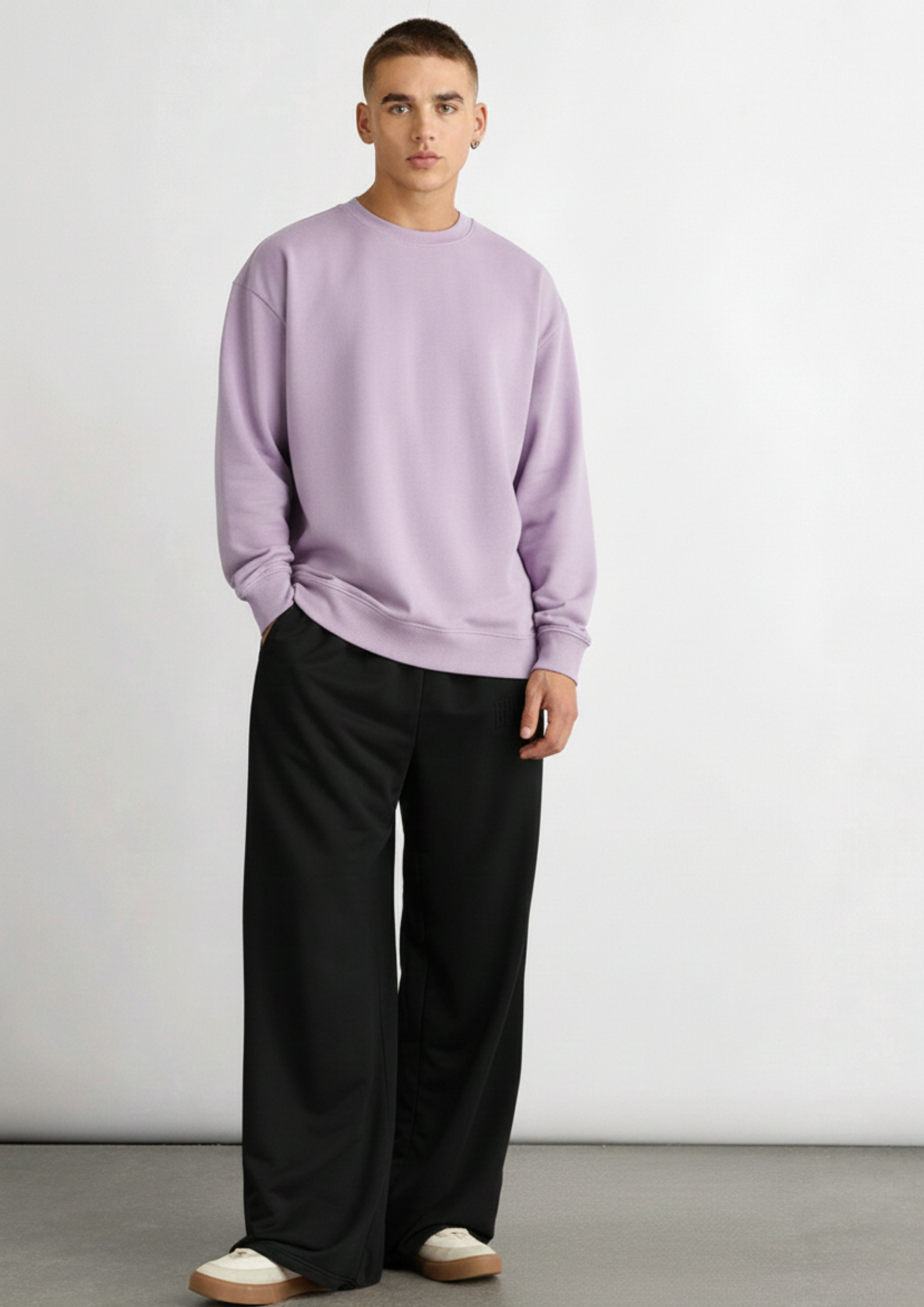 Unifringe Premium solid Fleece Sweatshirt for Men – Lavender