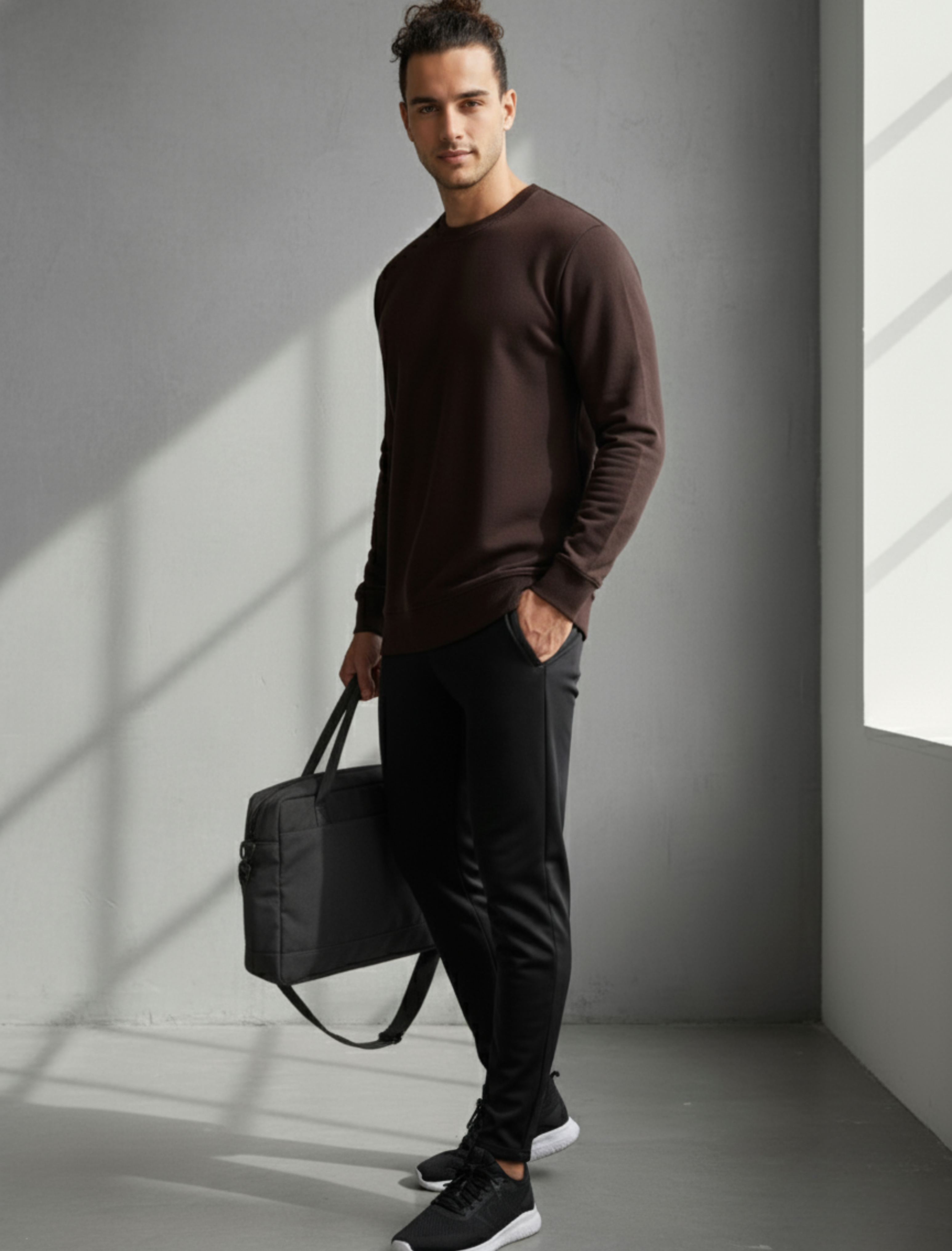 Unifringe Men’s Solid Cotton Fleece Sweatshirt