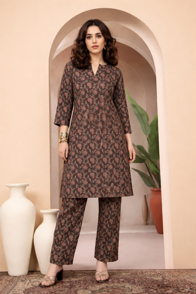 Women’s Printed Cotton Kurti Set – Elegant Everyday Wear