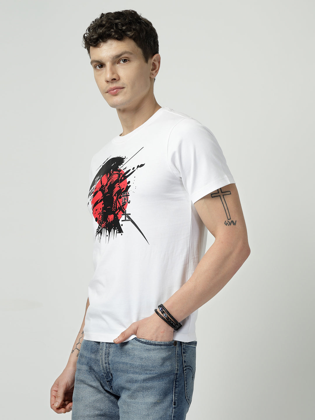 Red Ronin Tee”, “Samurai Shadow Graphic Tee”, “Warrior Spirit Cotton T-Shirt