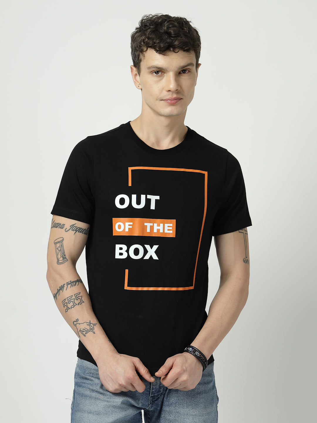 Men's Out of The Box Printed Round Neck T-Shirt