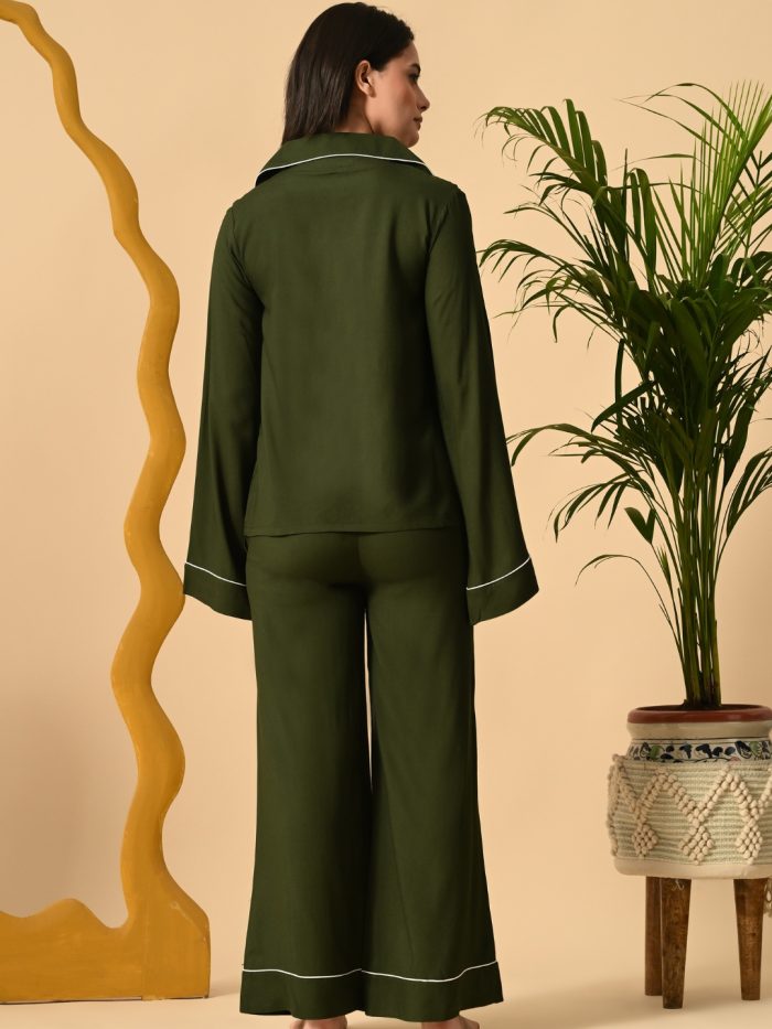 Unifringe Classic Rayon Pajama Set with Pockets