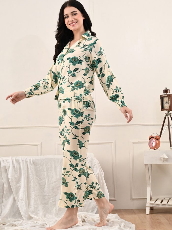Floral Rayon Nightwear Set
