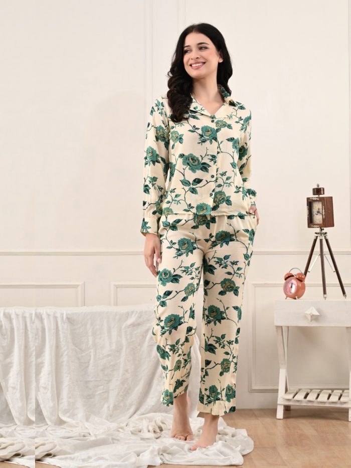 Floral Rayon Nightwear Set