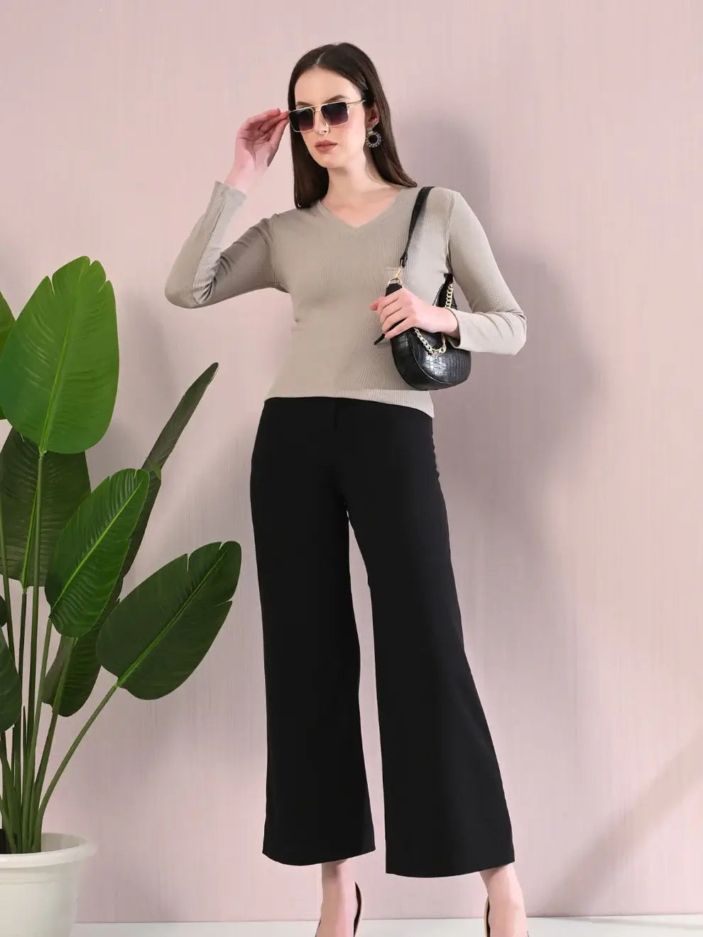 Women Solid V Neck Pure Cotton Maroon, Lavender, Sky Blue, White and Grey T-Shirt