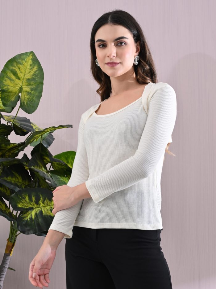 Girls’ Top with Stylish Neck Design