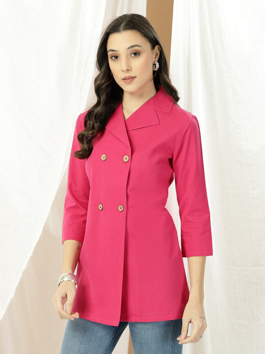 Women’s Solid Cotton Flex Shrug – Smart Casual Layering