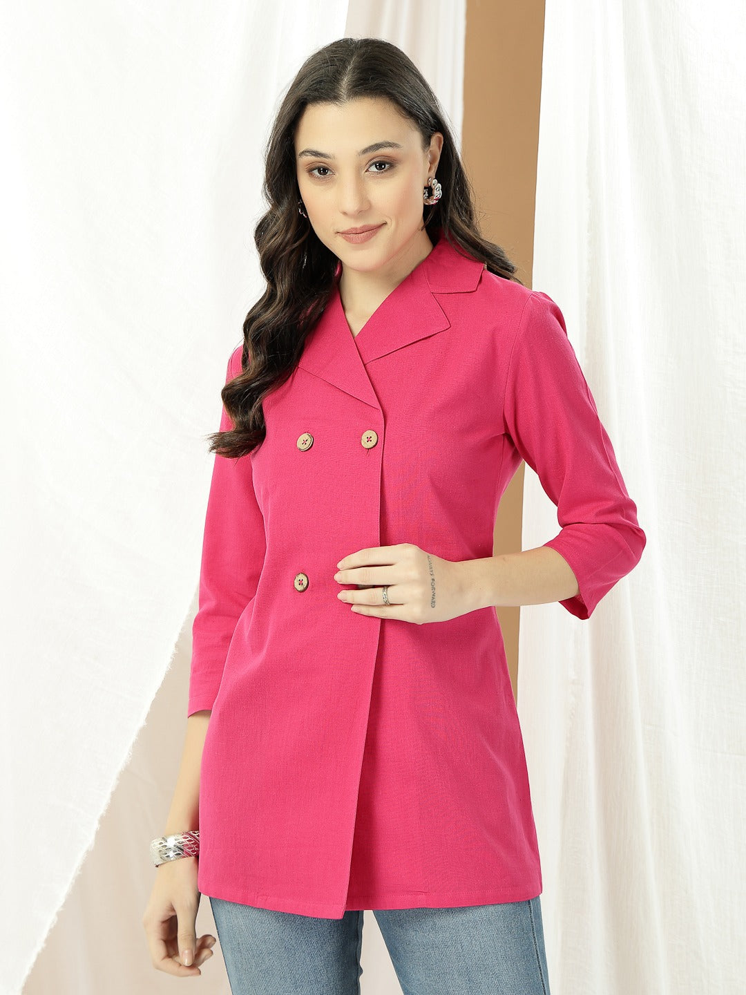 Women’s Solid Cotton Flex Shrug – Smart Casual Layering