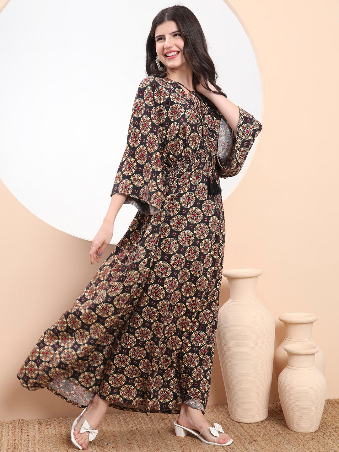 Tassel Charm Boho Maxi Dress