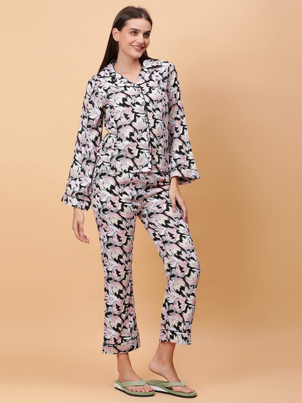 Floral Print Night Suit for Women