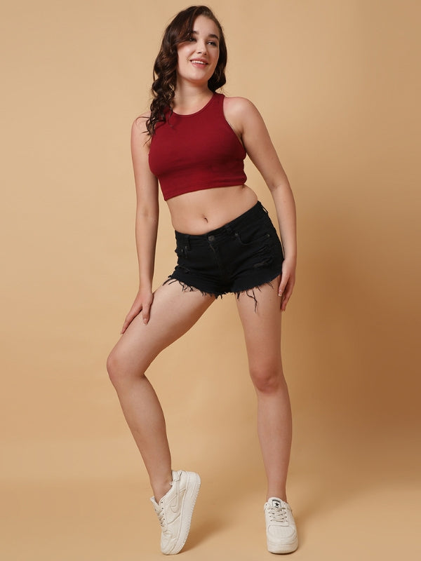 Women Regular Fit Crop Top