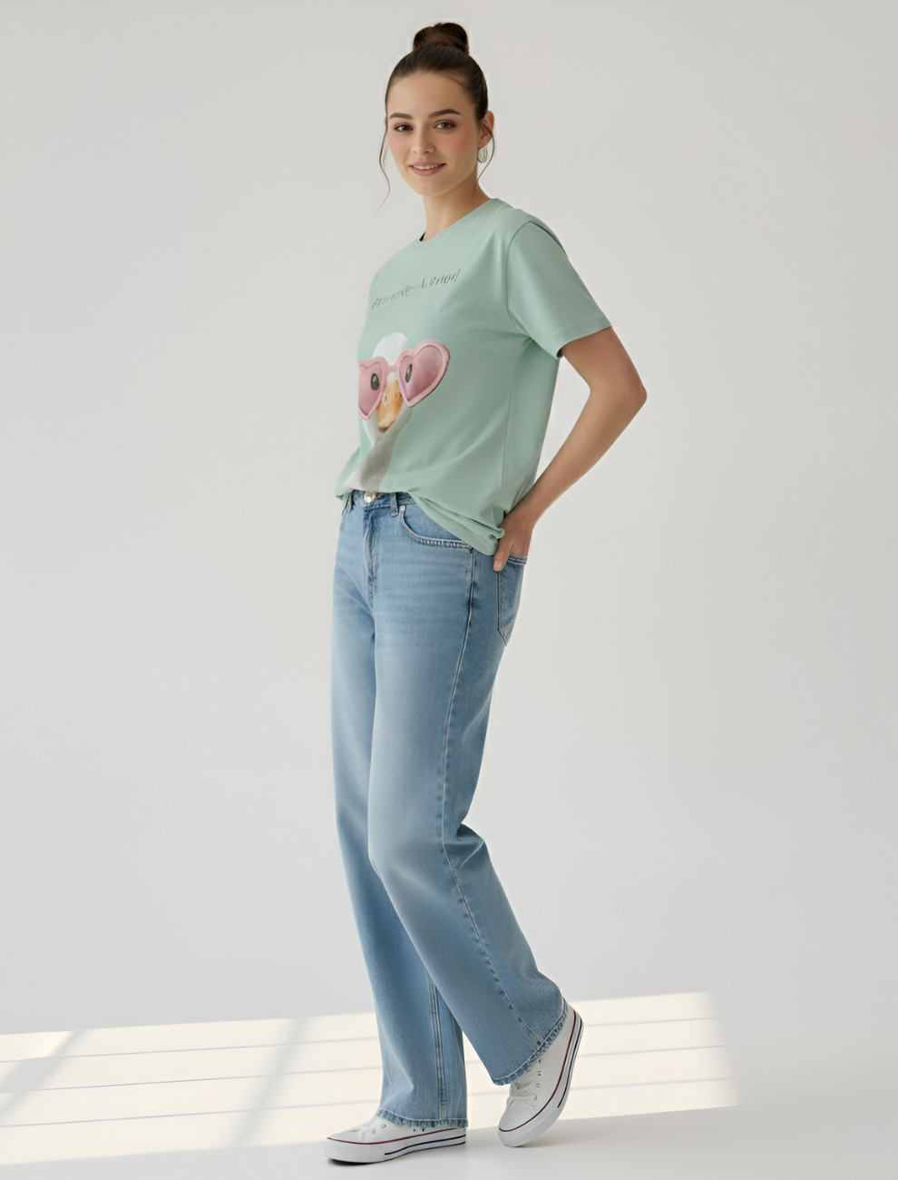 Women’s Mint Green Graphic T-Shirt – “Flirt Mode Activated” Print | Single Jersey Cotton | Unifringe