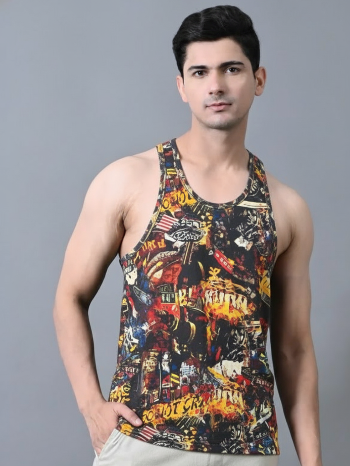 Men’s multicolor Sports Vest | Premium Fitness Workout, Running, and Training