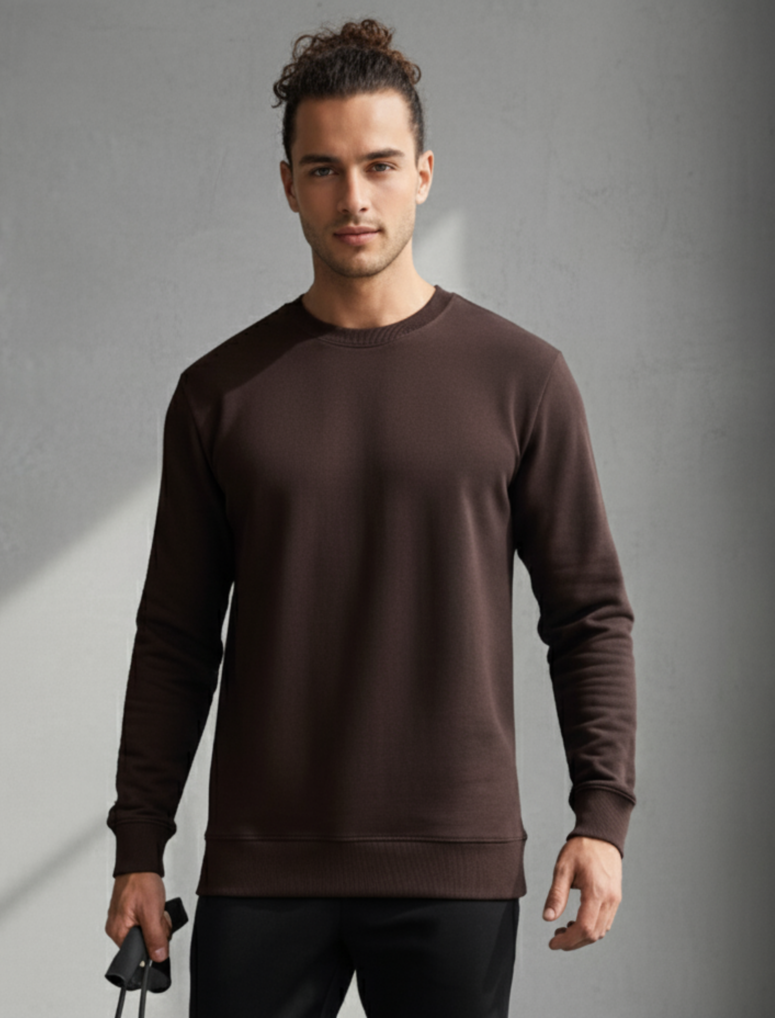 Unifringe Men’s Solid Cotton Fleece Sweatshirt