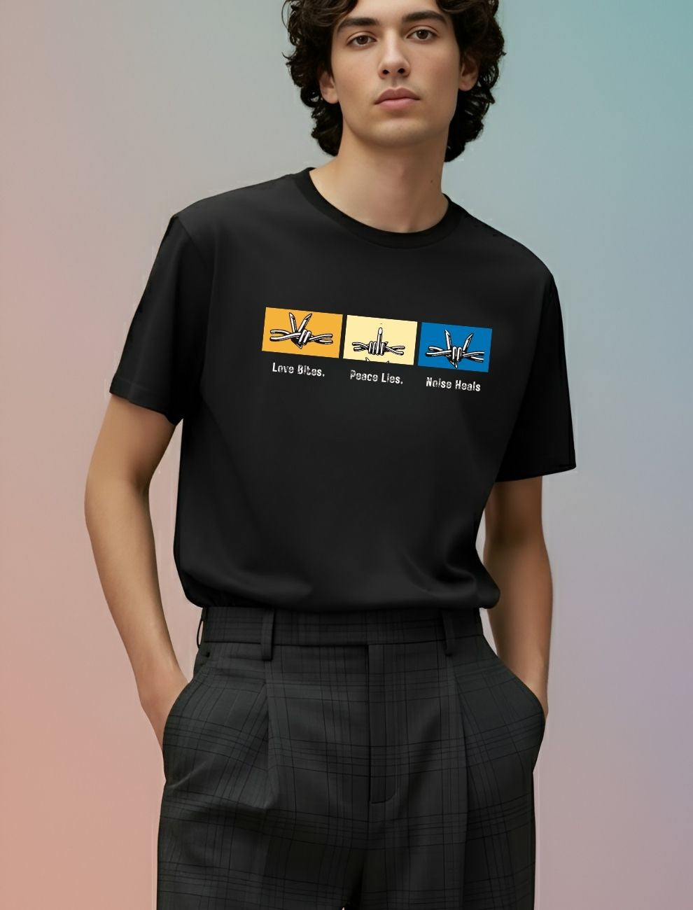 Discover Unifringe’s White & Black Round-Neck multicolor Striped T-Shirt crafted from soft single jersey cotton. Comfortable, breathable, and perfect for everyday casual wear.