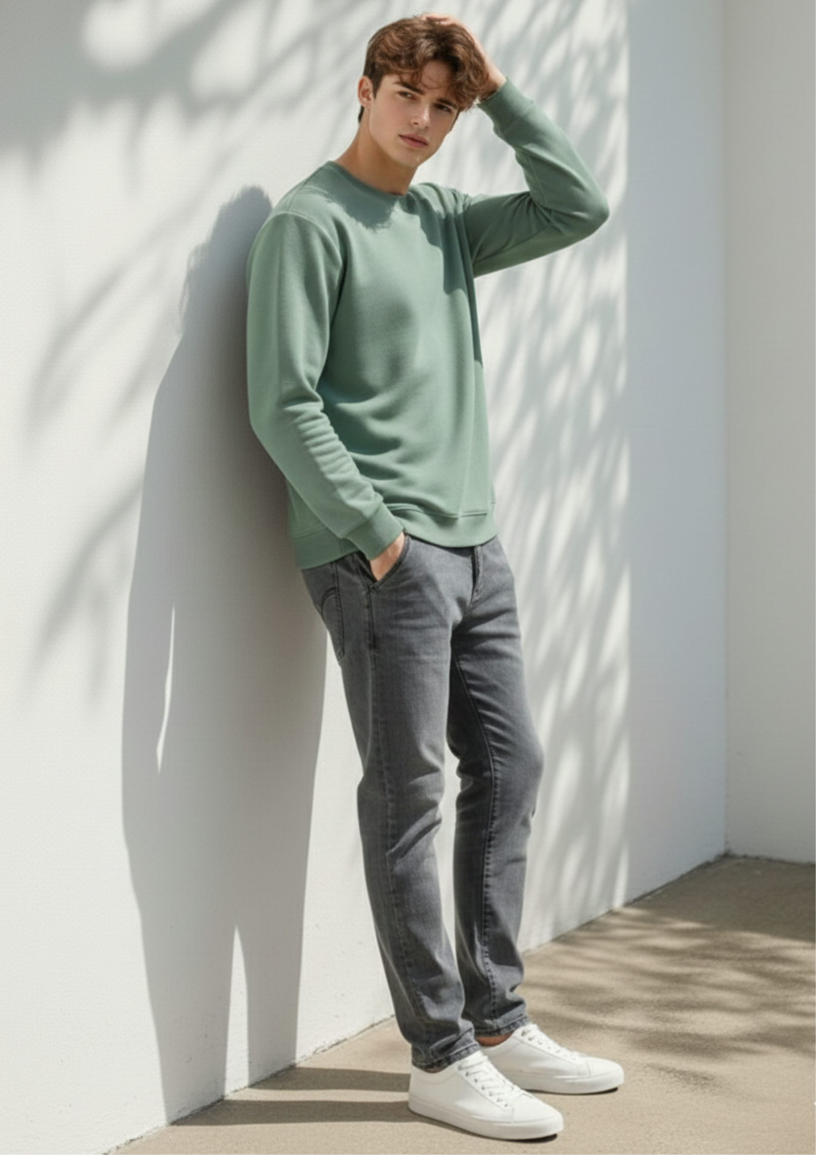 Unifringe Premium Fleece Sweatshirt for Men – Sage Green