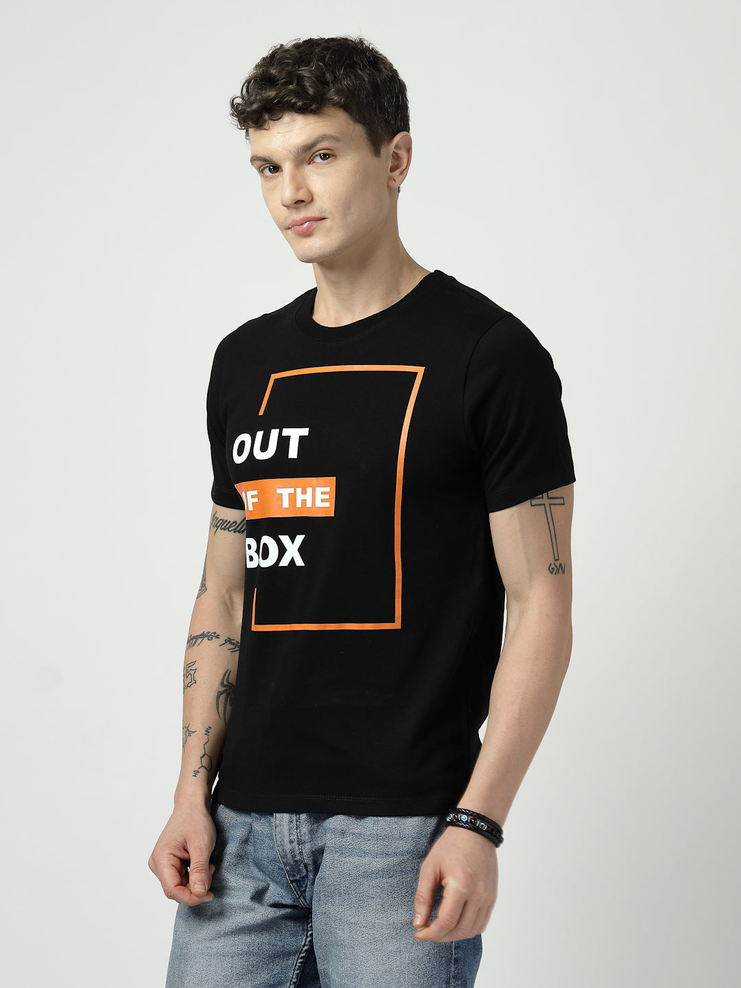 Men's Out of The Box Printed Round Neck T-Shirt