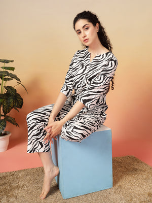 Animal Printed Night suit