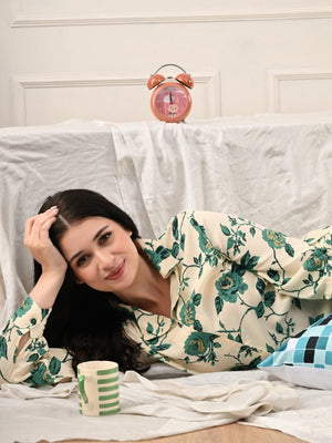 Floral Rayon Nightwear Set