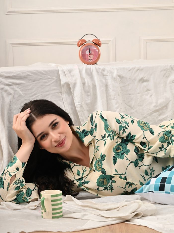 Floral Rayon Nightwear Set