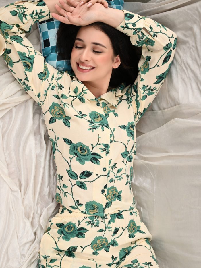 Floral Rayon Nightwear Set