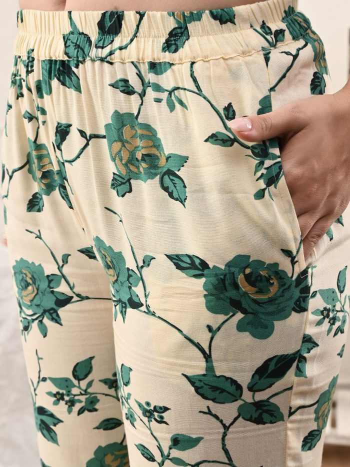 Floral Rayon Nightwear Set