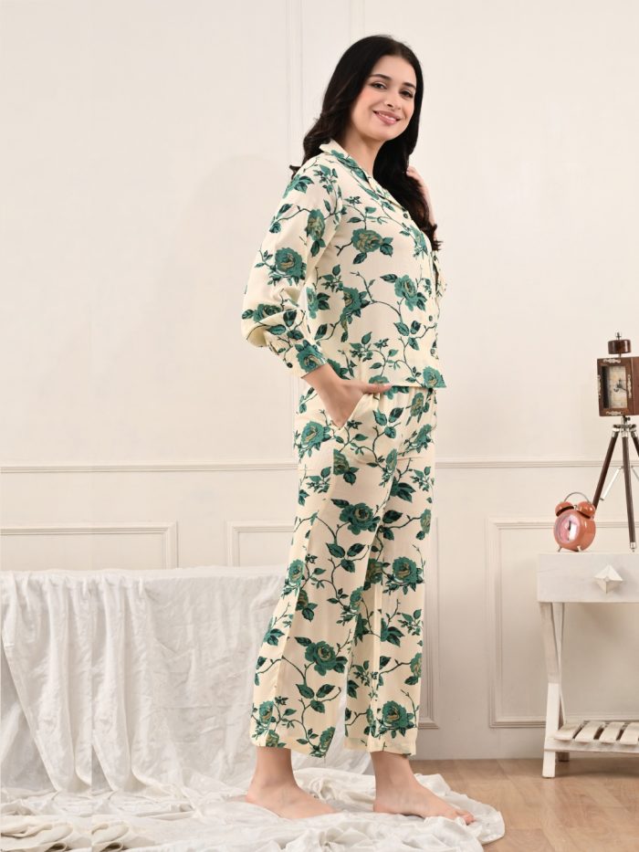 Floral Rayon Nightwear Set