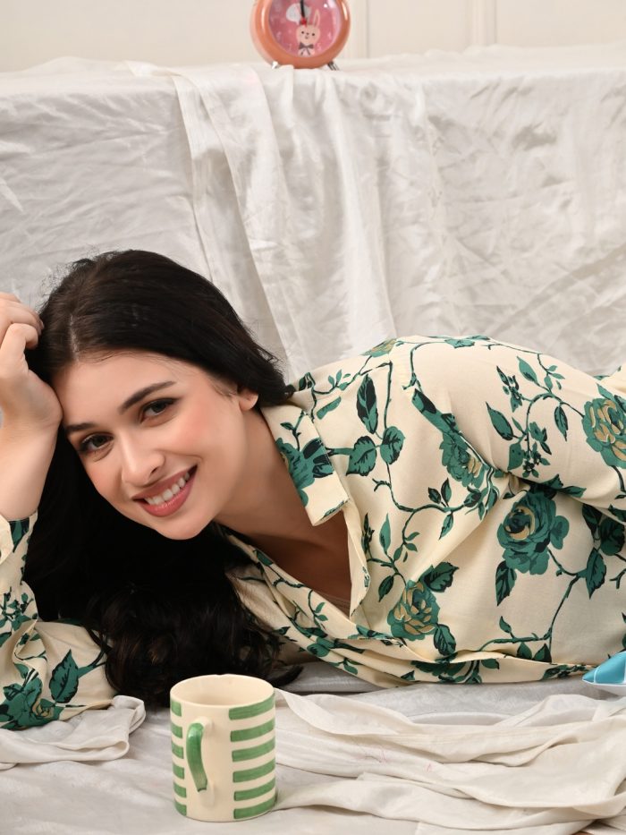 Floral Rayon Nightwear Set