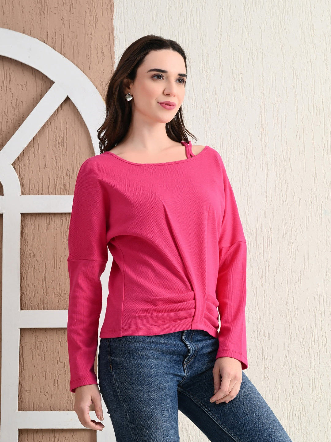 Unifringe Women’s Full Sleeve Cotton Top with Stylish Front Design