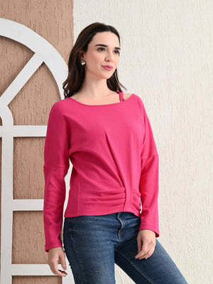 Unifringe Women’s Full Sleeve Cotton Top with Stylish Front Design