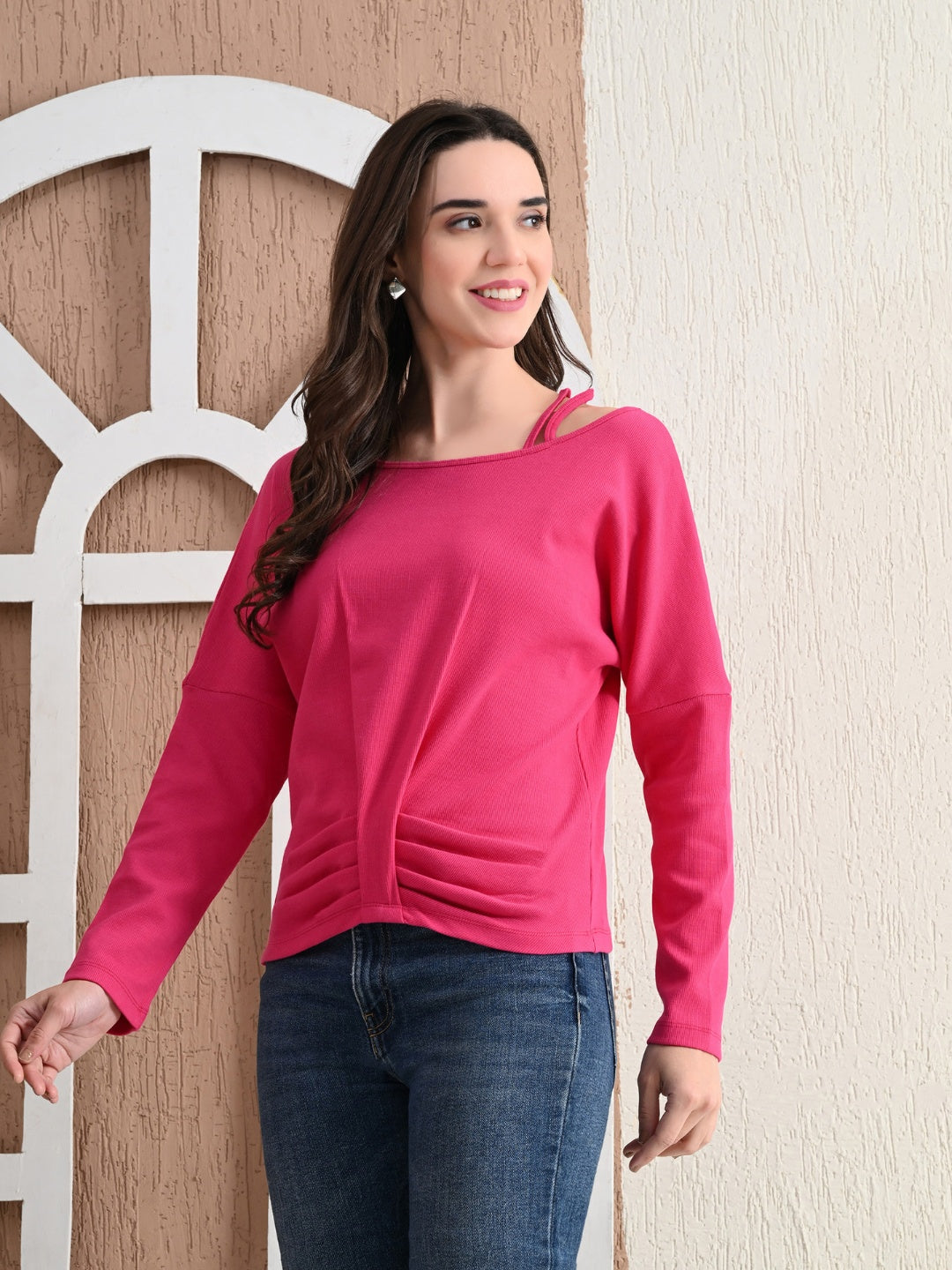 Unifringe Women’s Full Sleeve Cotton Top with Stylish Front Design