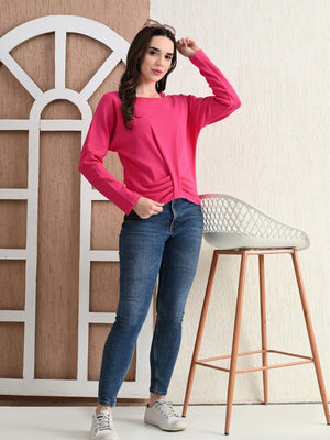 Unifringe Women’s Full Sleeve Cotton Top with Stylish Front Design