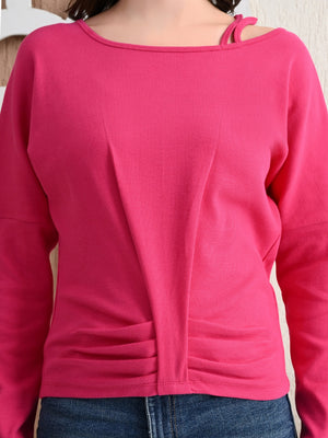 Unifringe Women’s Full Sleeve Cotton Top with Stylish Front Design