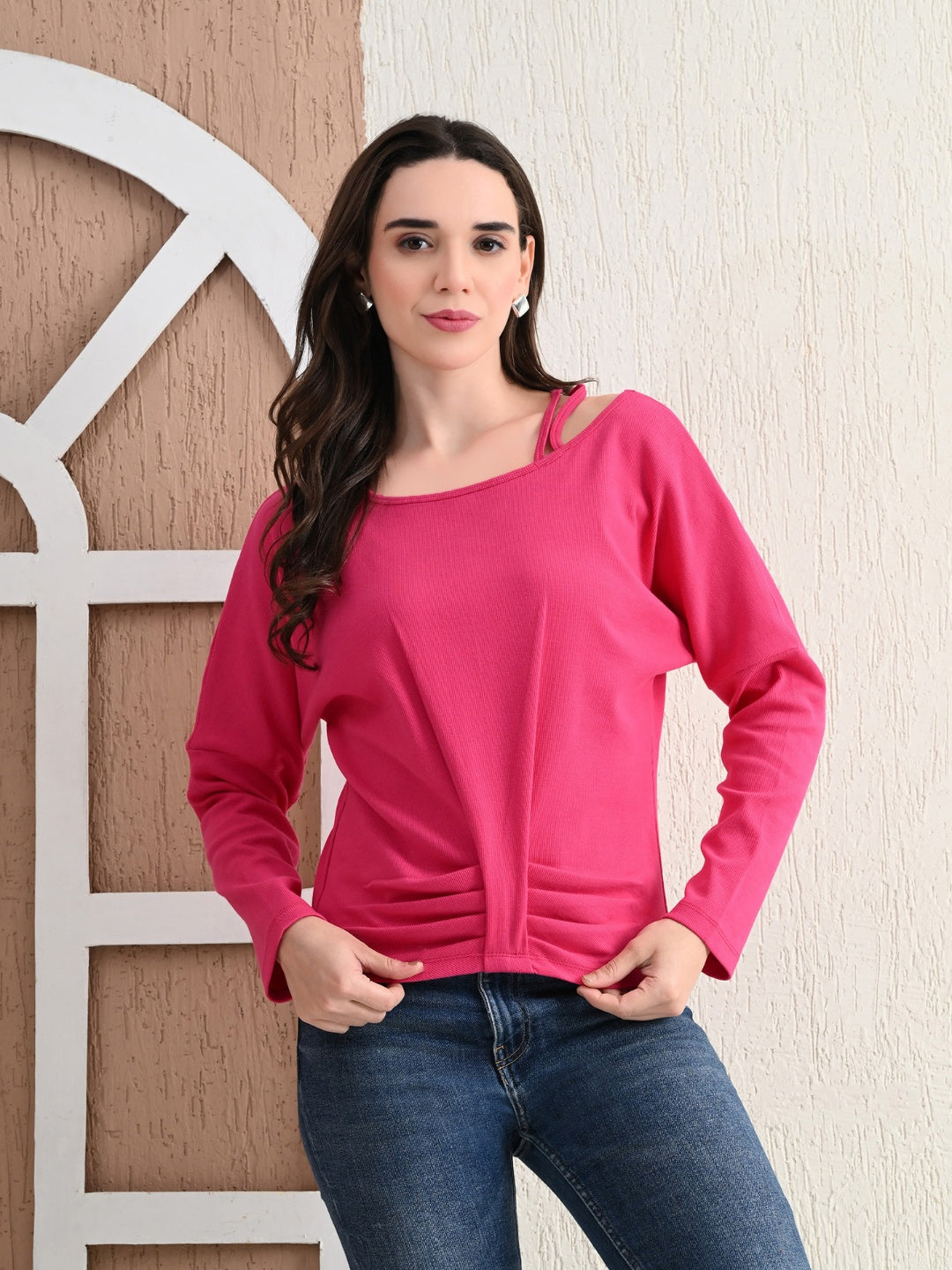 Unifringe Women’s Full Sleeve Cotton Top with Stylish Front Design