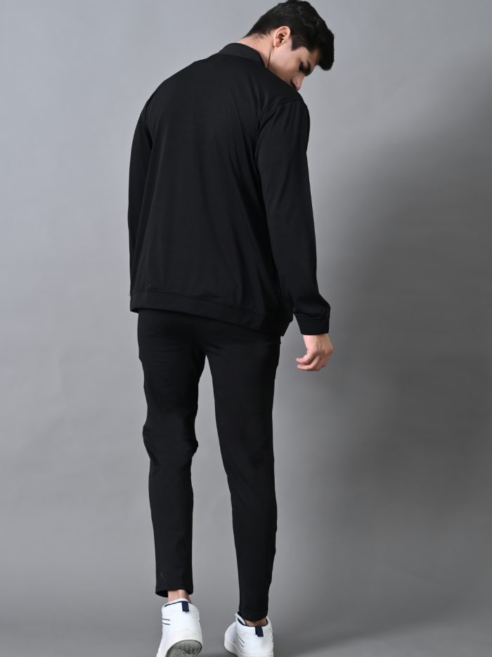 Men's Winter Tracksuit with Chest Zip Pocket - Black, Grey & Navy Blue