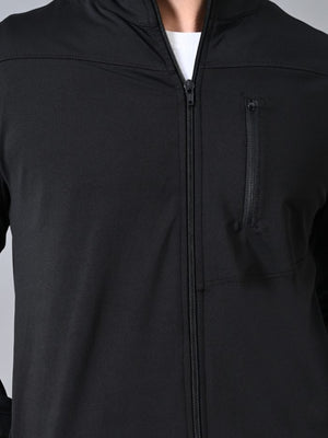 Men's Winter Tracksuit with Chest Zip Pocket - Black, Grey & Navy Blue