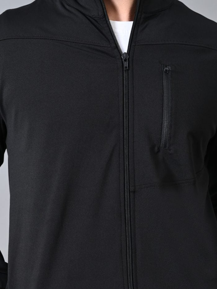 Men's Winter Tracksuit with Chest Zip Pocket - Black, Grey & Navy Blue