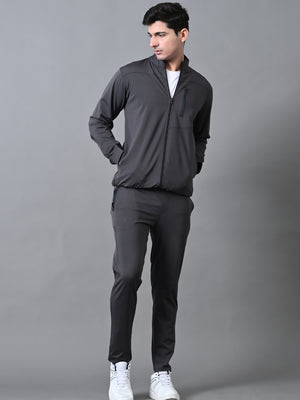 Men's Winter Tracksuit with Chest Zip Pocket - Black, Grey & Navy Blue