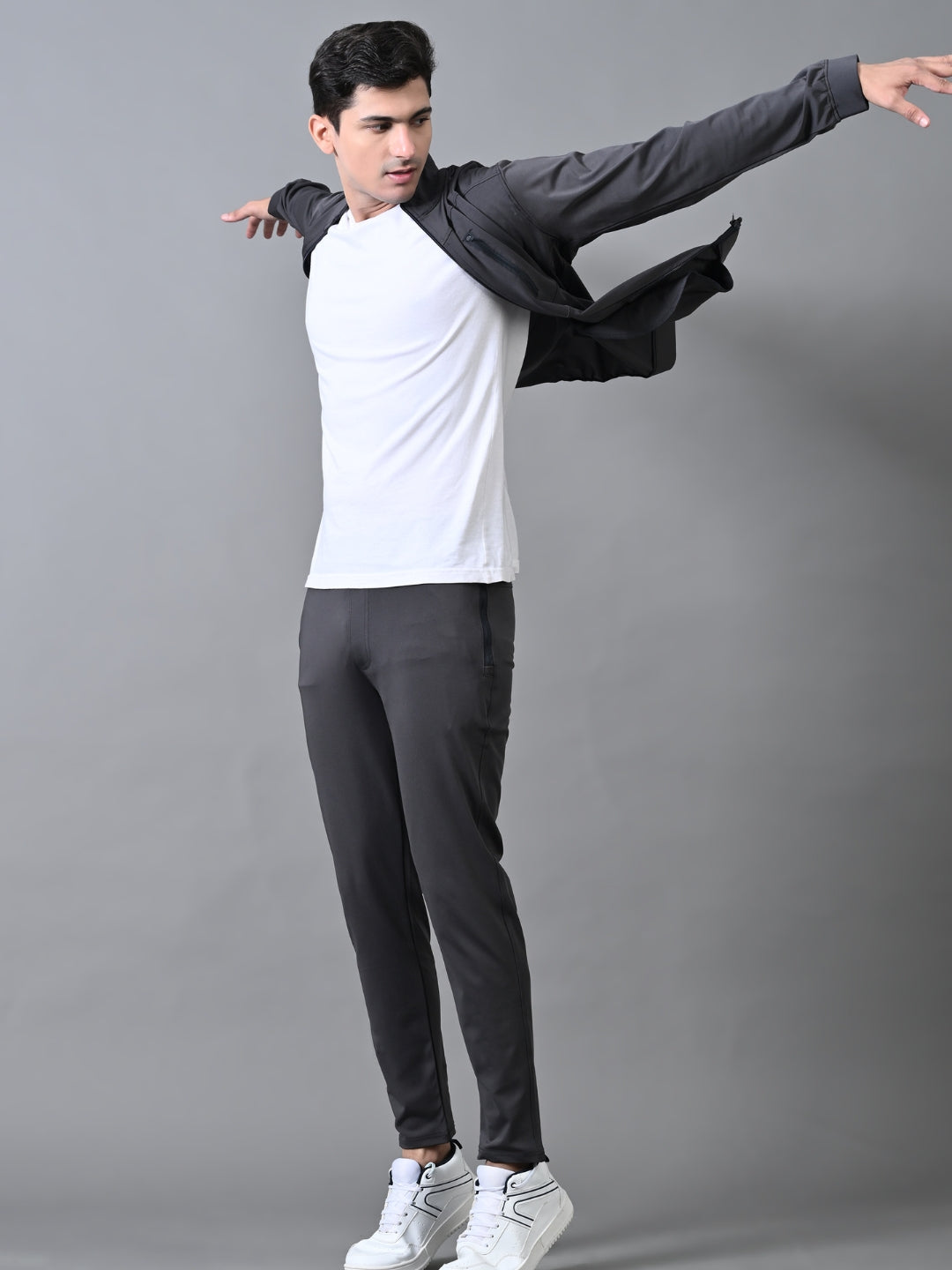 Men's Winter Tracksuit with Chest Zip Pocket - Black, Grey & Navy Blue