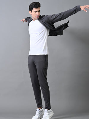 Men's Winter Tracksuit with Chest Zip Pocket - Black, Grey & Navy Blue