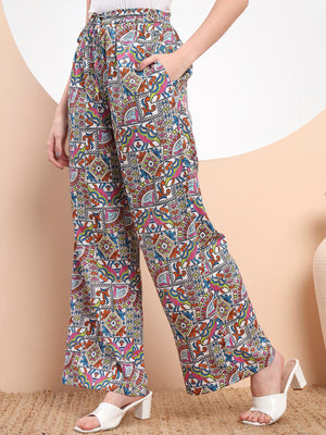 multicolor tribal print co-ord set 
