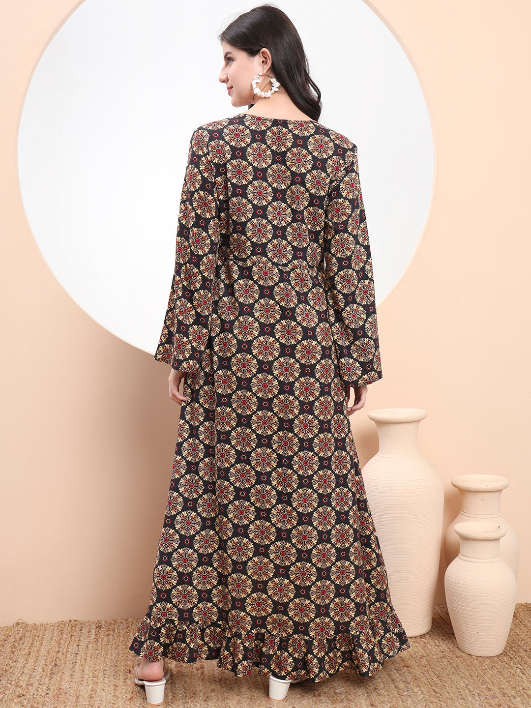 Wrap & Rave – Boho Bloom Maxi Dress