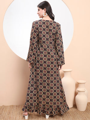 Wrap & Rave – Boho Bloom Maxi Dress