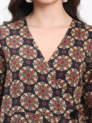 Wrap & Rave – Boho Bloom Maxi Dress