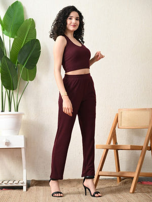  Women’s Halter Neck Backless Co-ord Set (100% Cotton)